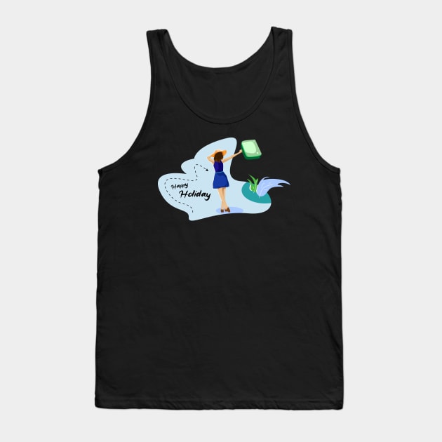 happy holiday flat design Tank Top by Rizkydwi